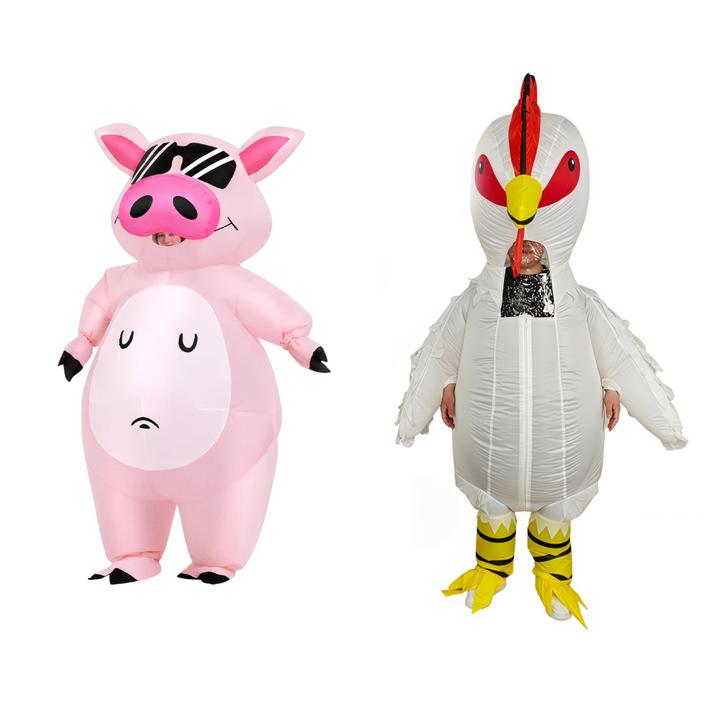 Anime Cosplay And Costumes - Fantasia Inflável de Porquinho de Desenho