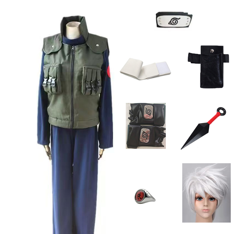 Anime Cosplay Naruto - Fantasia de Cosplay Kakashi, Conjunto de