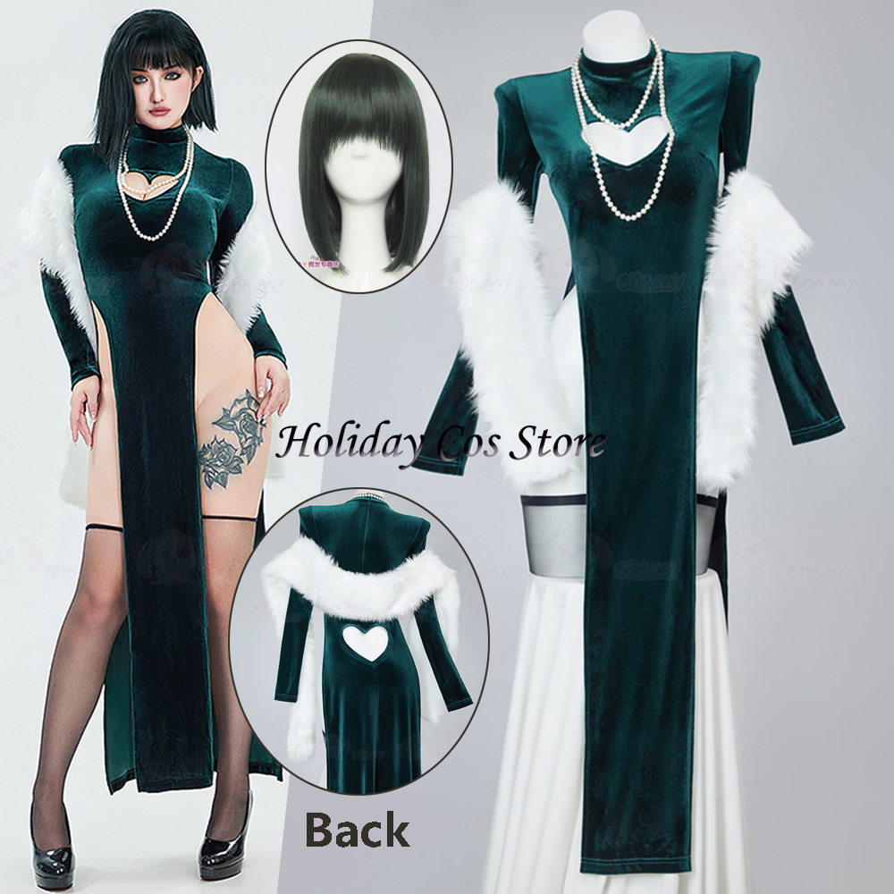 Anime Cosplay One Punch Man - Um soco-homem fubuki cheongsam cosplay traje