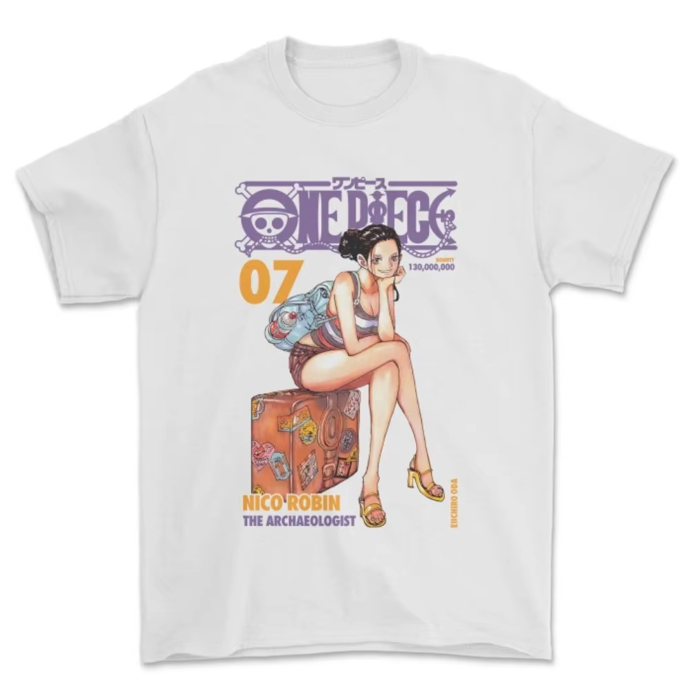 Anime Cosplay Nico Robin - Camiseta Unissex BANDAI One Piece Nico