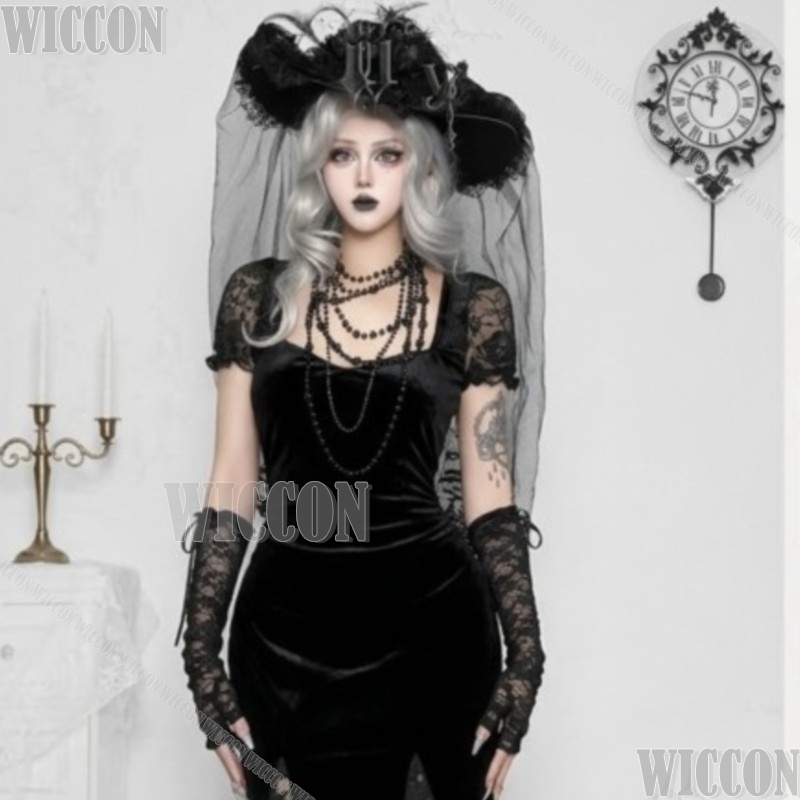 Anime Cosplay Events 2026 - Vestido Longo Gótico Sereia Escura de