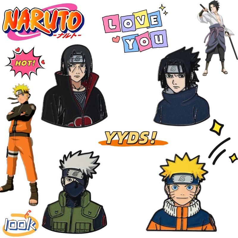 Anime Cosplay Naruto - Novo Broche Criativo Bidimensional de Desenho