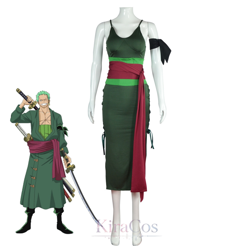 Anime Zoro Cosplay Female - Fantasia Feminina de Cosplay Anime Roronoa,
