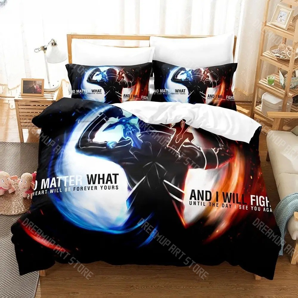 Sword Art Online Cape - Conjunto de Cama Impresso em 3D