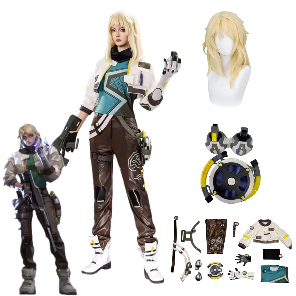 Anime Cosplay Outfit - Fantasia de Cosplay Deadlock VALORANT, Acessórios