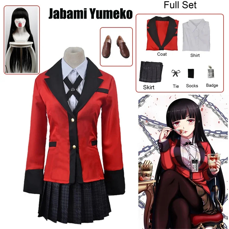 Anime Cosplay Yumeko - Jabami yumeko cosplay sapatos kakegurui jogador