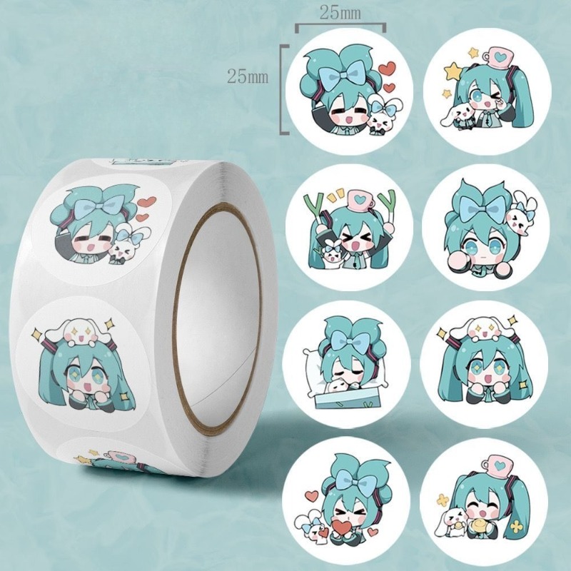 Cosplay Anime N - Adesivos Estéticos Ins de Hatsune Miku,