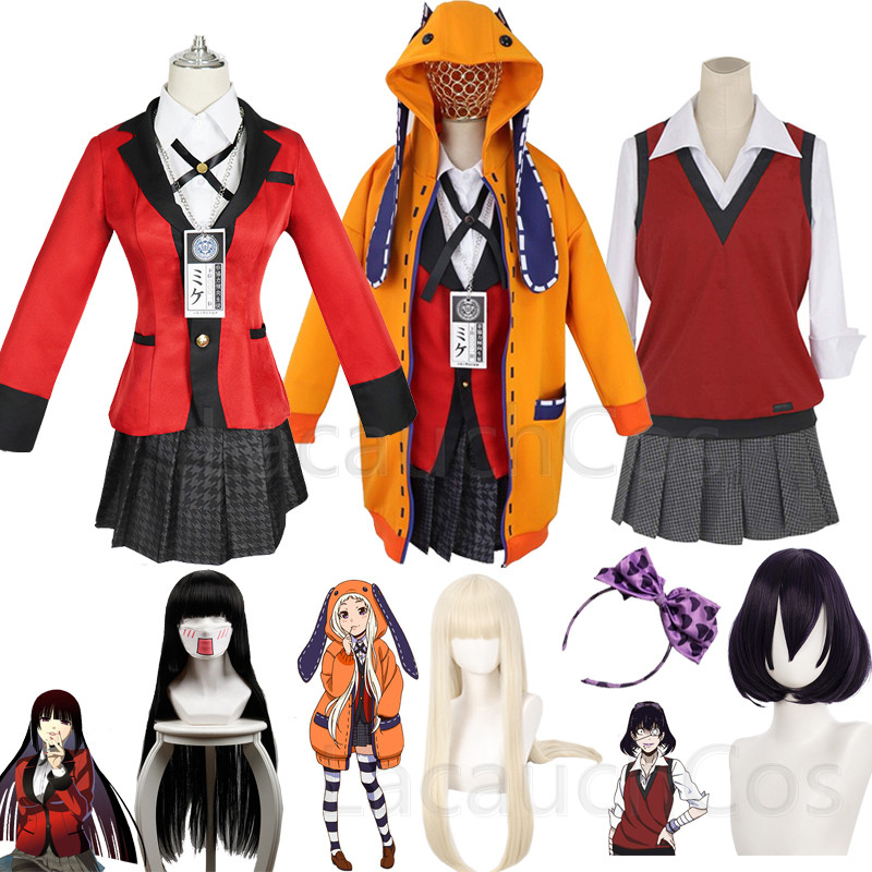 Anime Cosplay Yumeko - Jabami Yumeko Cosplay Escola Terno, Jabami