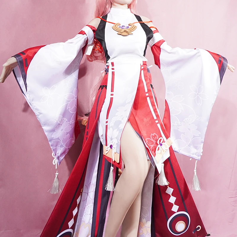Yae miko cosplay traje uniform - Cosplay Anime Yae Miko avaliação e preço