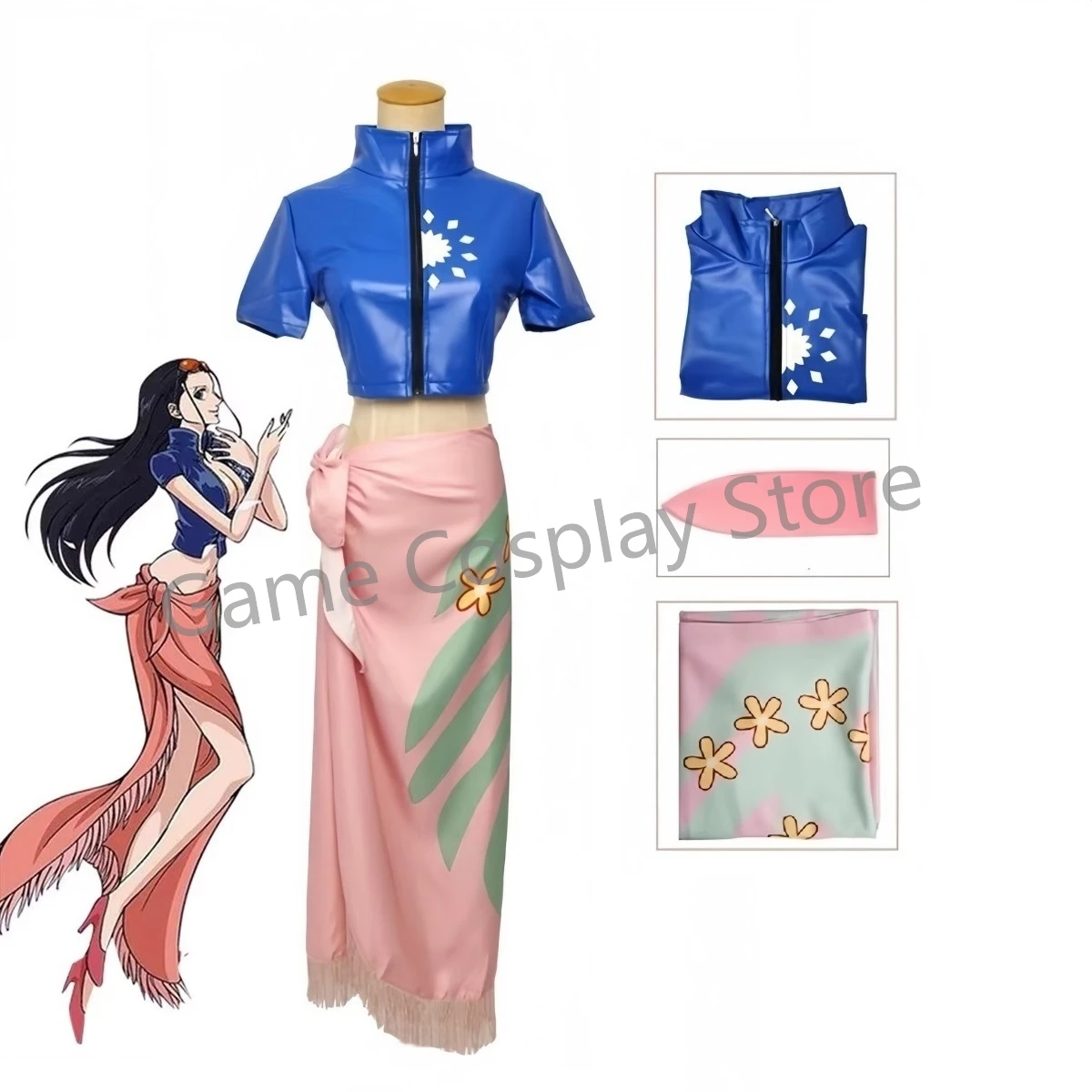 Nico robin cosplay traje vesti - Anime Cosplay Nico Robin avaliação e preço