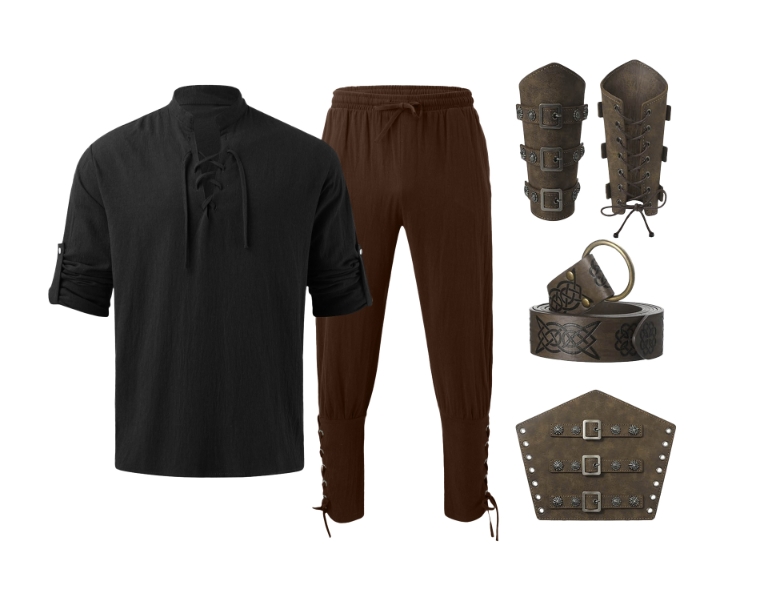 Conjunto de 4 peças de fantasi - Anime Cosplay And Costumes avaliação e preço