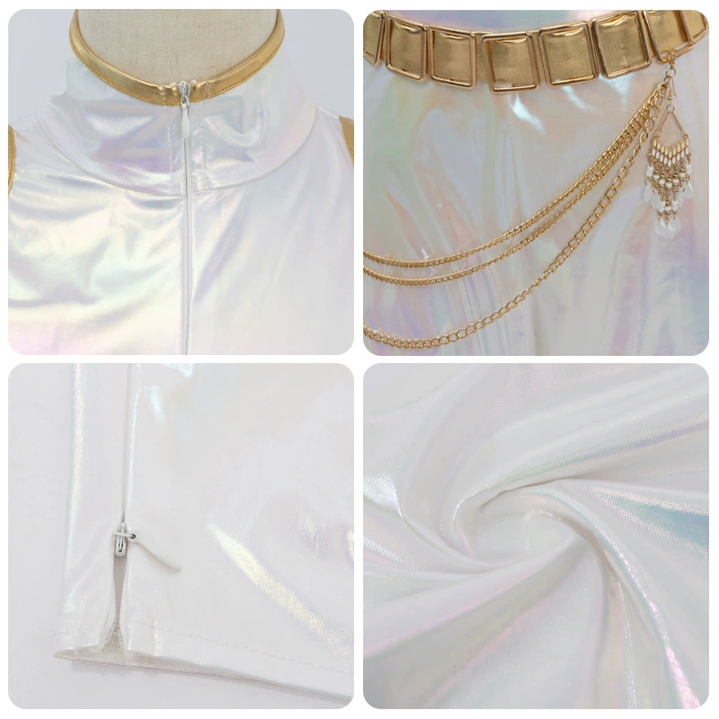 Traje cosplay couro pu branco  - Anime Cosplay Japanese Girl avaliação e preço
