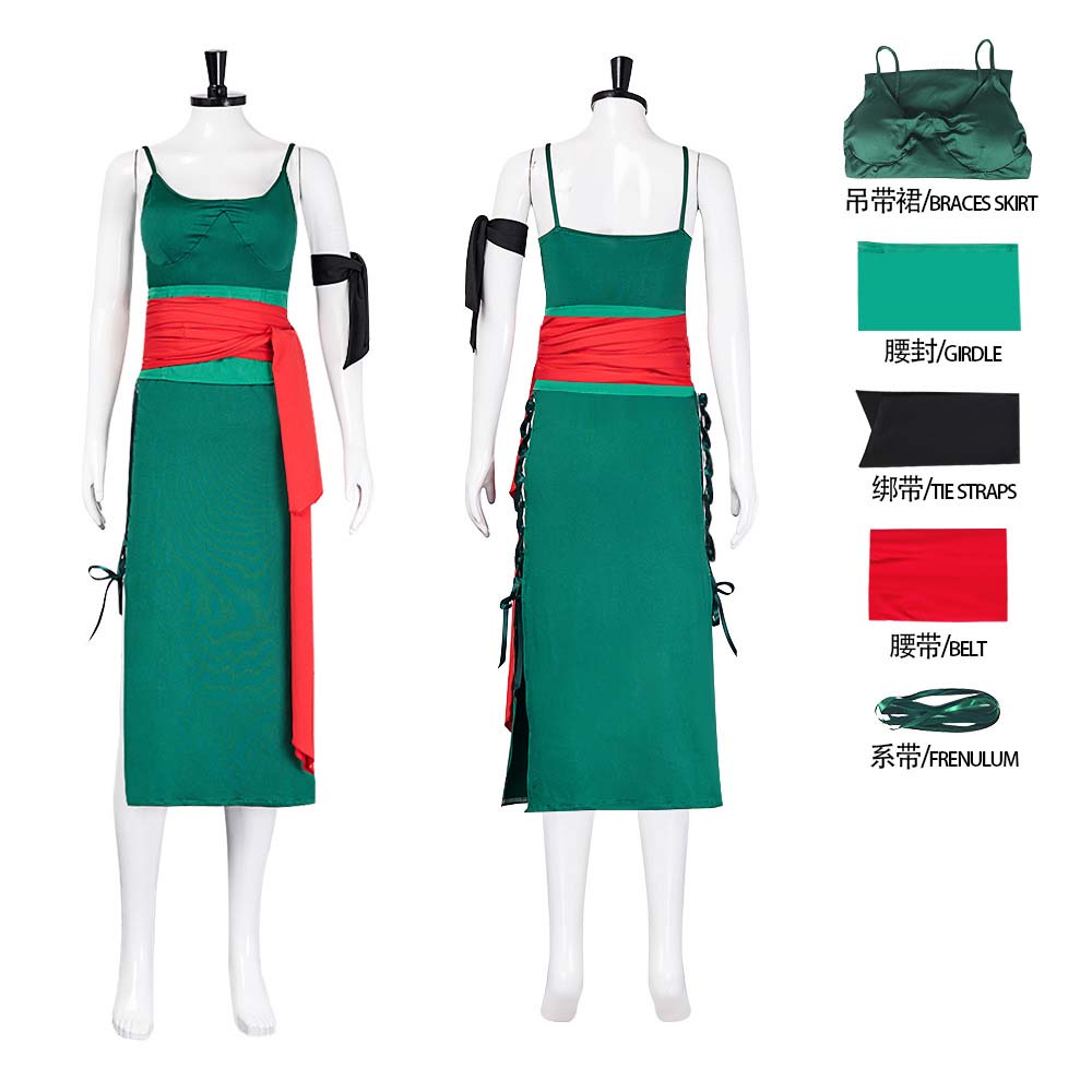 Adulto feminino anime roronoa  - Anime Zoro Cosplay Female avaliação e preço