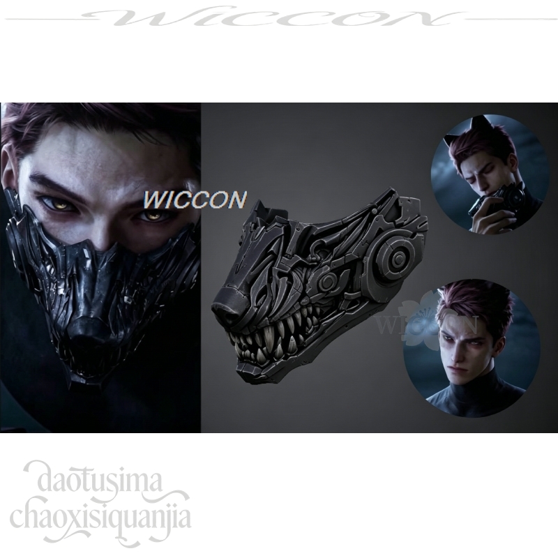 Máscara 3D de Ácido Polilático - Anime Cosplay Mask avaliação e preço
