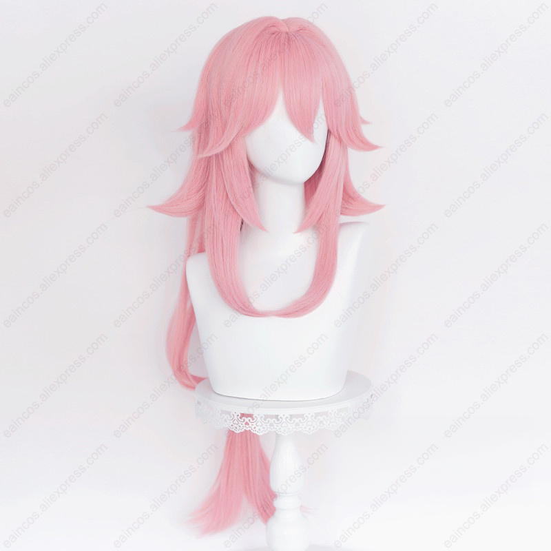 Peruca longa para cosplay femi - Cosplay Anime Yae Miko avaliação e preço