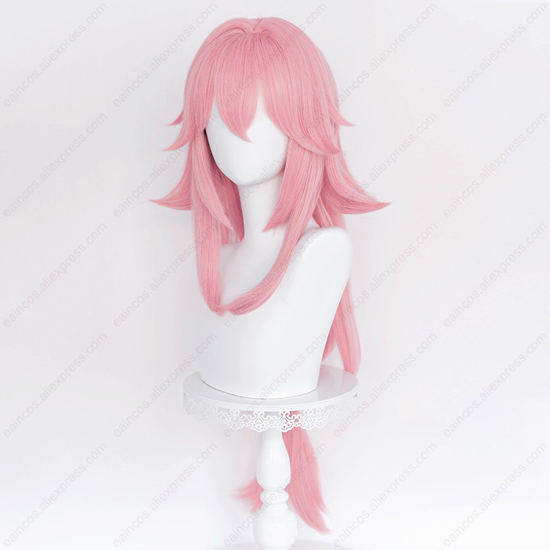 Peruca longa para cosplay femi - Cosplay Anime Yae Miko avaliação e preço