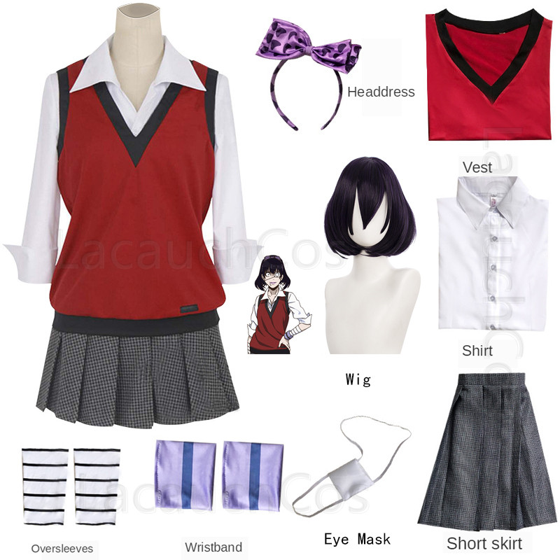 Jabami Yumeko Cosplay Escola T - Anime Cosplay Yumeko avaliação e preço