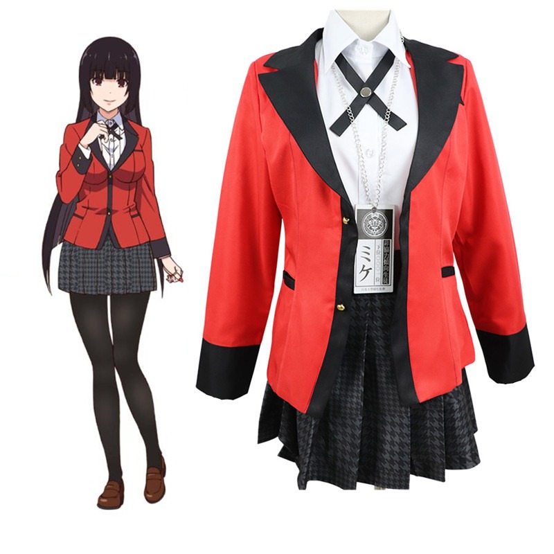 Fantasia de Cosplay Jabami Yum - Anime Cosplay Yumeko avaliação e preço