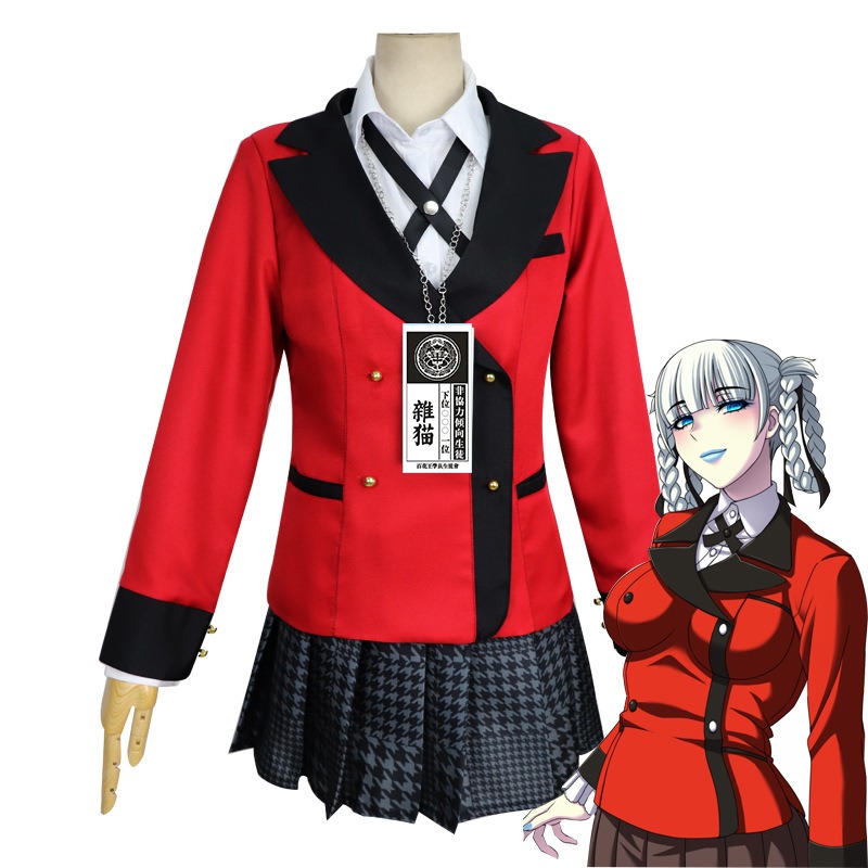 Fantasia de Cosplay Jabami Yum - Anime Cosplay Yumeko avaliação e preço
